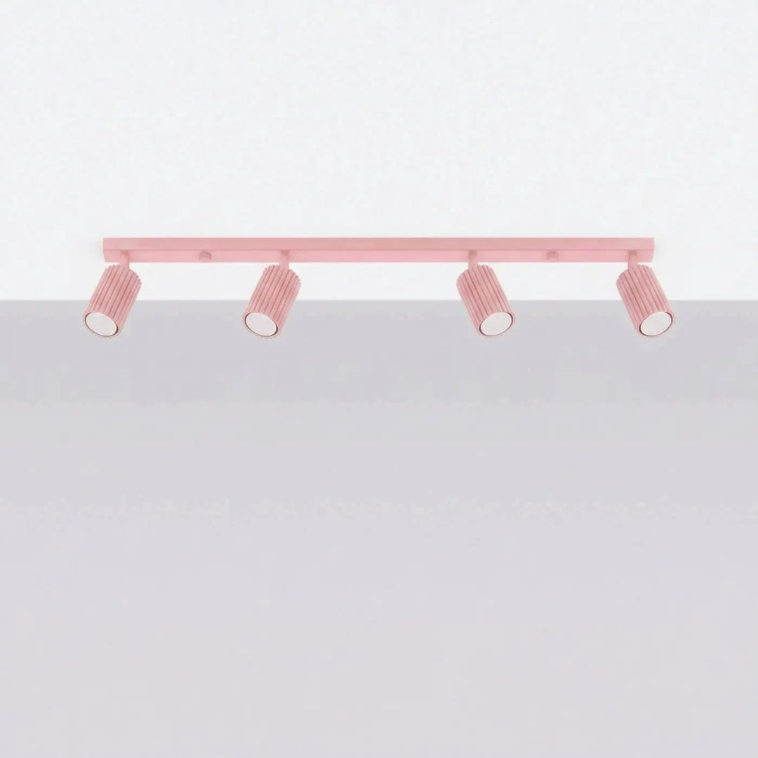 Luminaire Plafonnier rose éteinte, vue rapprochée