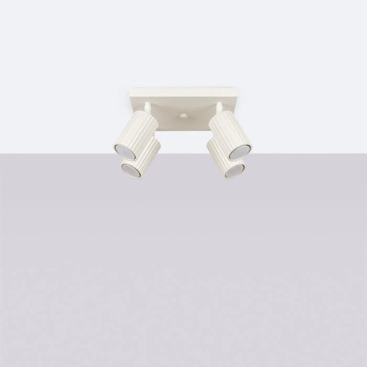 Luminaire Plafonnier beige éteinte, vue rapprochée