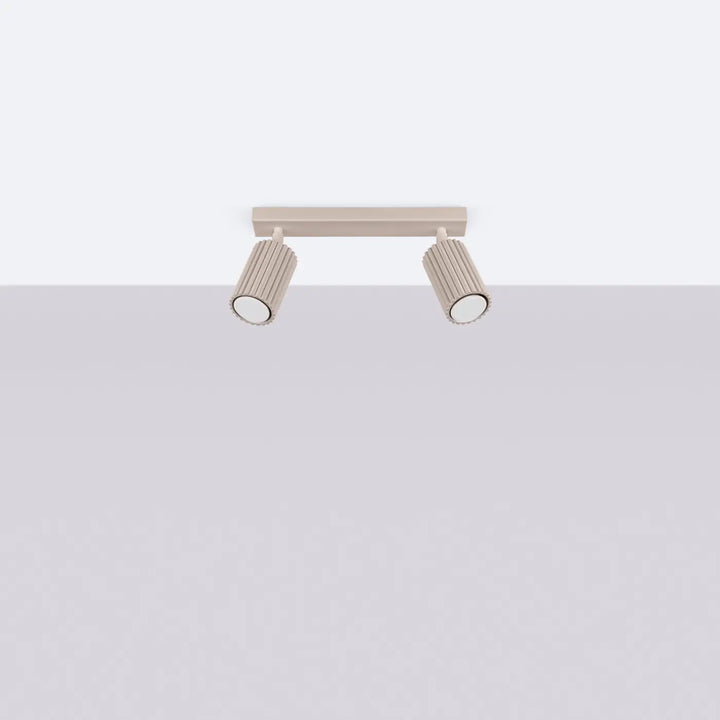 Luminaire Plafonnier taupe éteinte, vue rapprochée