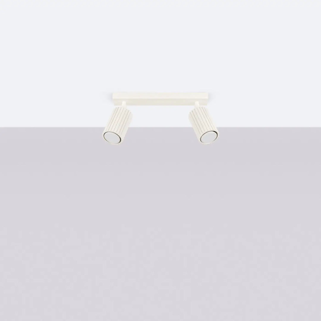 Luminaire Plafonnier beige éteinte, vue rapprochée