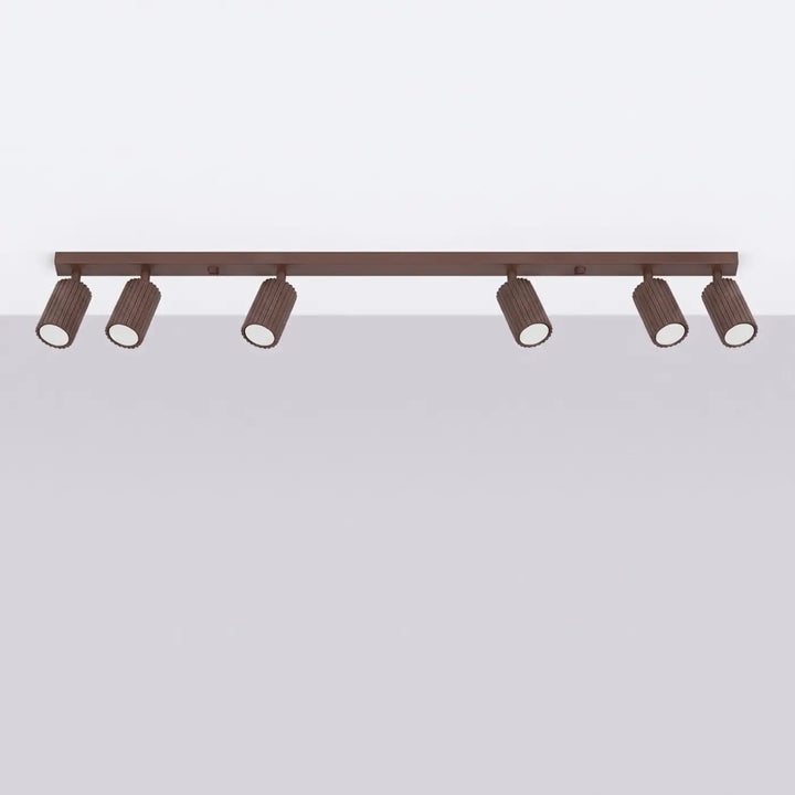 Luminaire Plafonnier marron éteinte, vue rapprochée