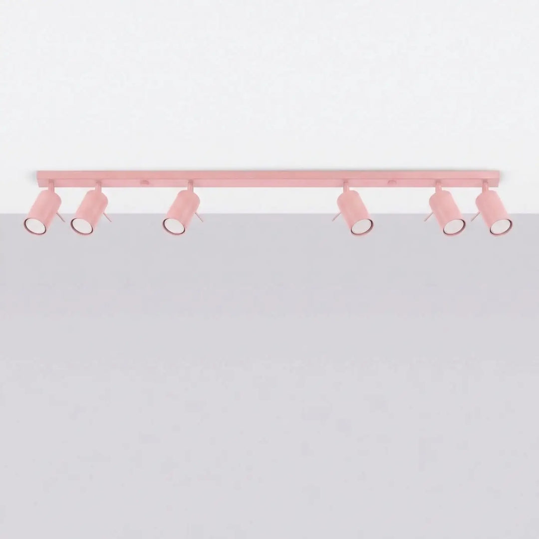 Plafonnier Ring rose à rampe de spots orientables, éteint