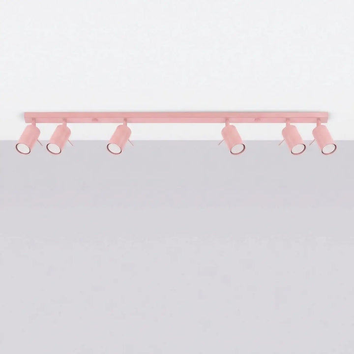 Plafonnier Ring rose à rampe de spots orientables, éteint