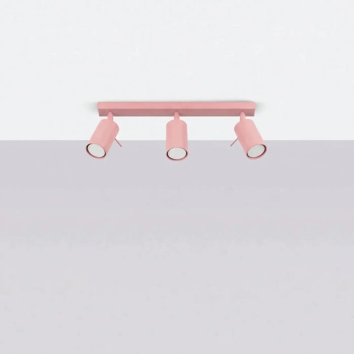 Plafonnier Ring rose à rampe de spots orientables, éteint