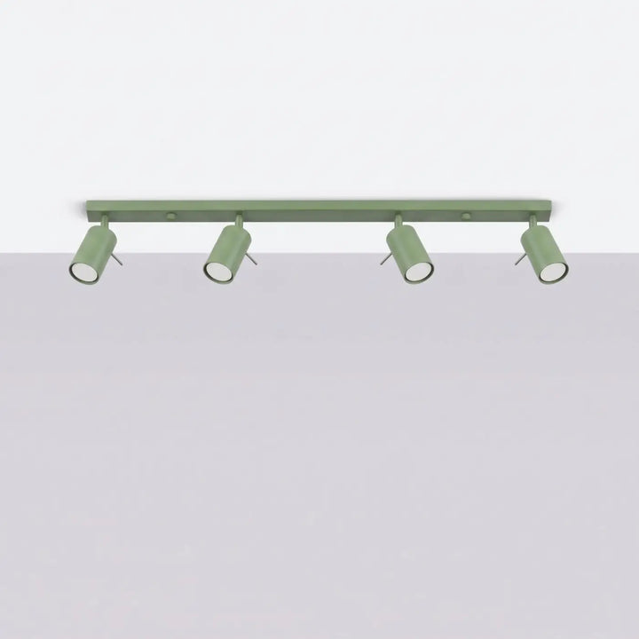 Plafonnier Ring sauge à rampe de spots orientables, éteint