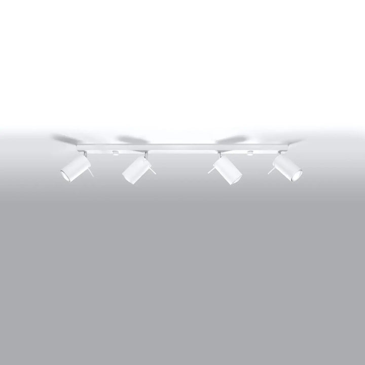 Plafonnier Ring blanc à rampe de spots orientables, éteint