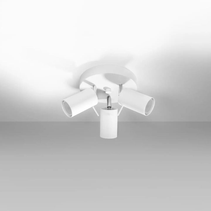 Plafonnier Ring blanc à spots orientables groupés, éteint