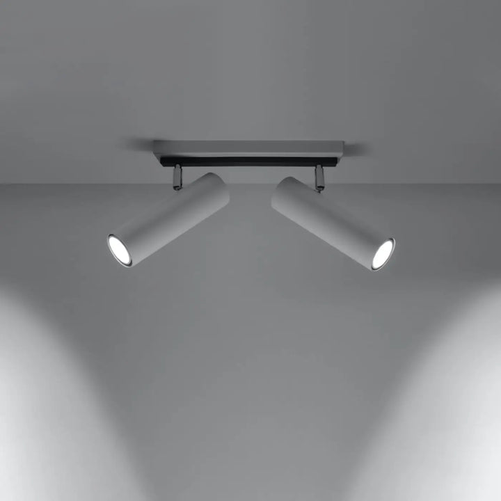 Luminaire plafonnier blanc allumé