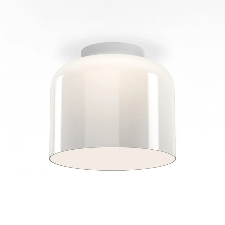 Plafonnier Totem Flush, globe B en verre opale