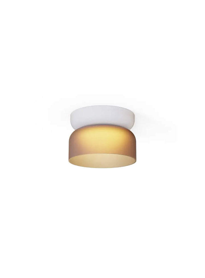 Plafonnier Totem Mini Pablo Designs en verre soufflé ambré