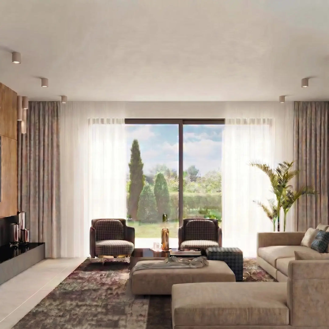 Luminaire Plafonnier taupe dans un intérieur contemporain