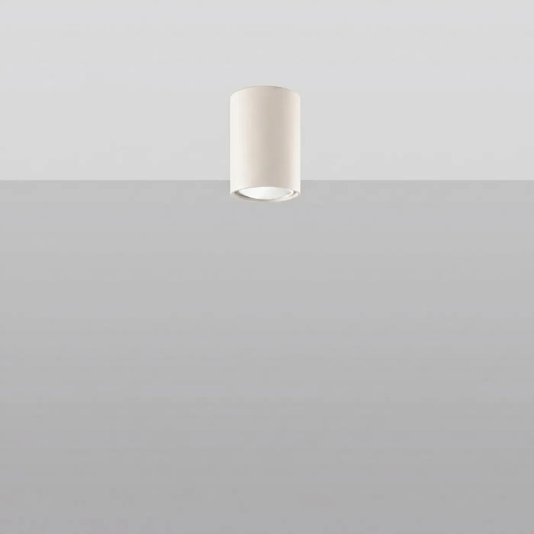 Luminaire Plafonnier beige éteinte, vue rapprochée