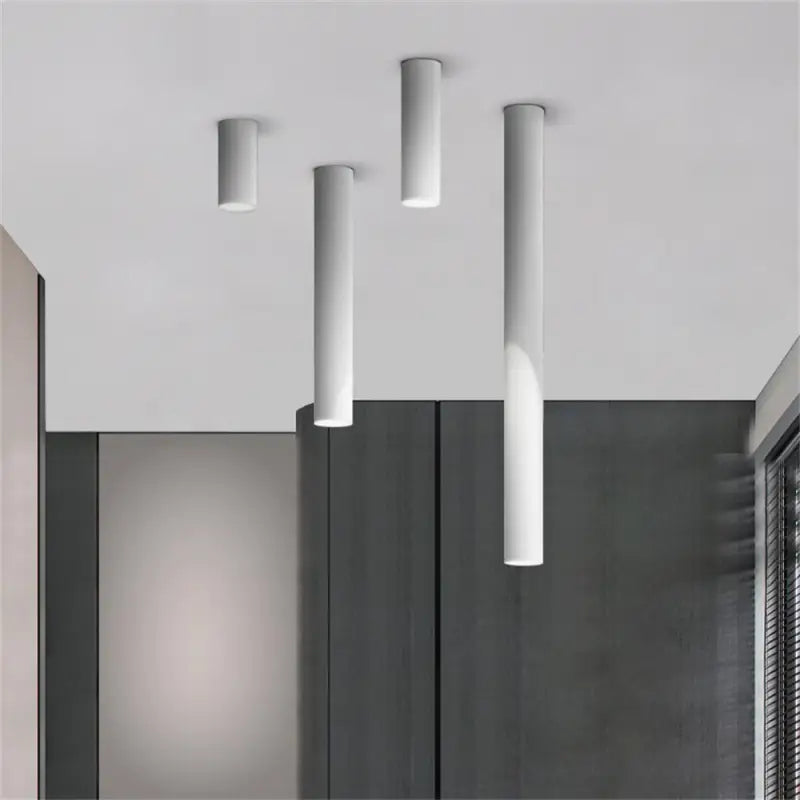 Plafonnier Tube LED Moderne en Aluminium