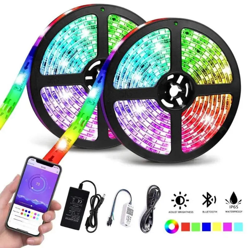 Ruban LED Multicolore Télécommande Adaptateur