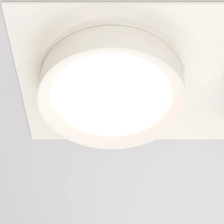 Spot hoop double lumière encastrée circulaire blanche design moderne et épuré