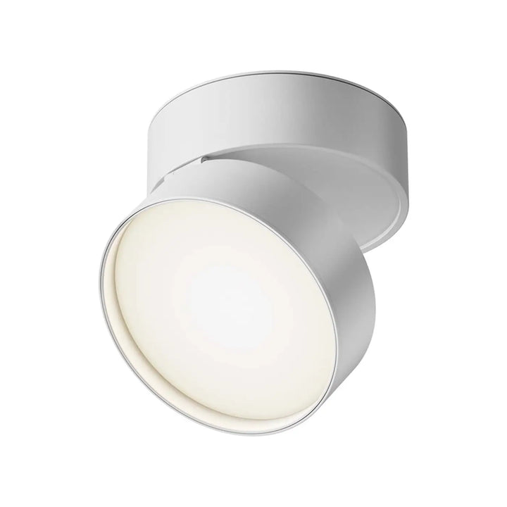 Spot onda disque rétractable spot encastrable en aluminium argenté avec lumière diffusée blanche cylindrique moderne