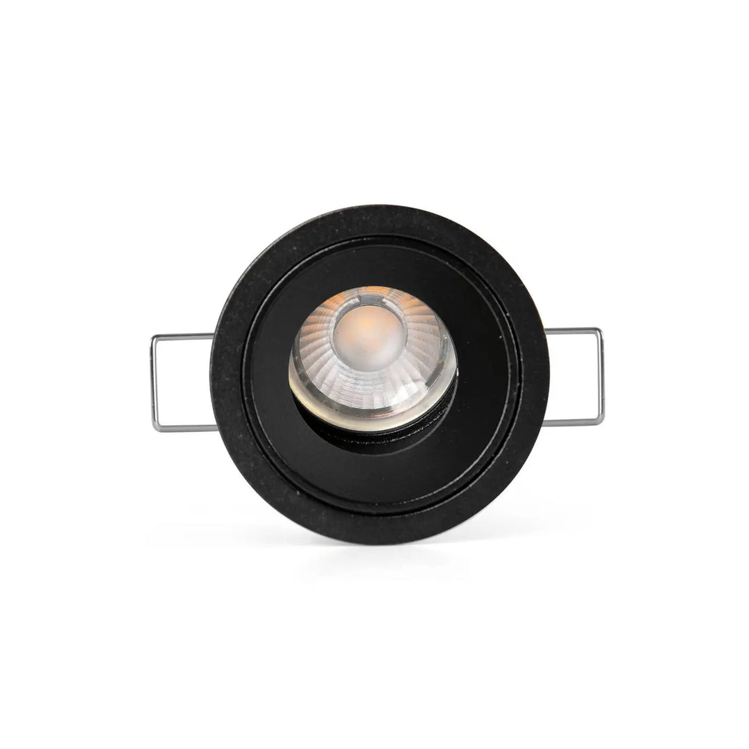 Spot encastrable Flic noir avec collerette de Faro Barcelona