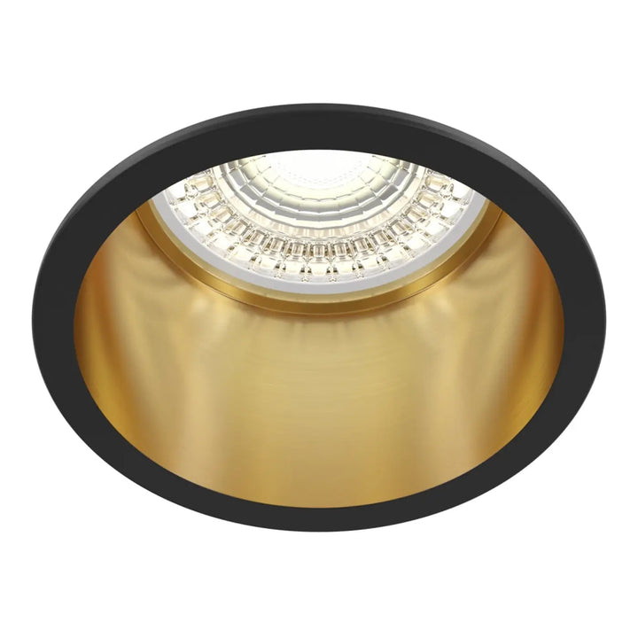 Spot encastrable reif noir et or avec collerette fine design moderne compatible ampoule GU10