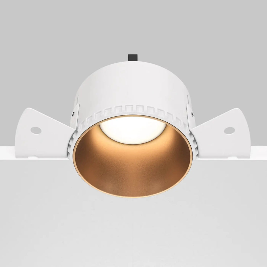 Spot encastré share rond blanc et cuivre avec design moderne et éclairage led encastré élégant