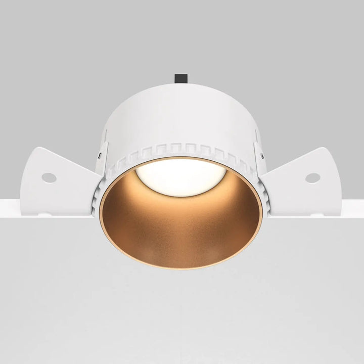 Spot encastré share rond blanc et cuivre avec design moderne et éclairage led encastré élégant