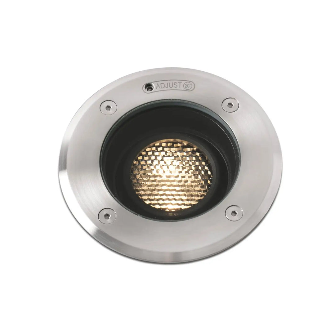 Spot encastré de sol Geiser en inox de Faro Barcelona