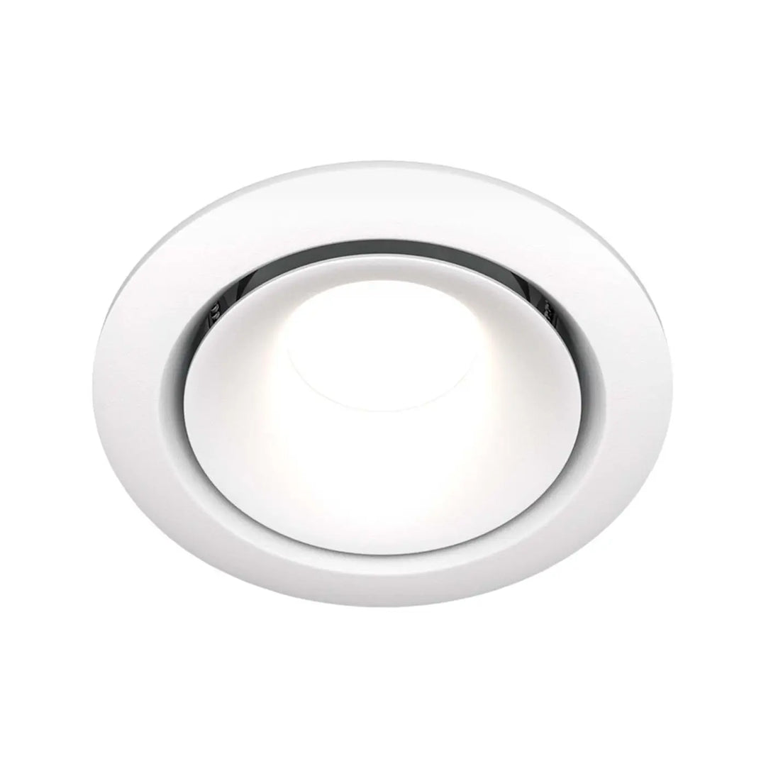 Spot yin spot encastré blanc avec ampoule GU10 noir anneau accent moderne éclairage plafond design épuré