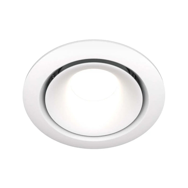 Spot yin spot encastré blanc avec ampoule GU10 noir anneau accent moderne éclairage plafond design épuré