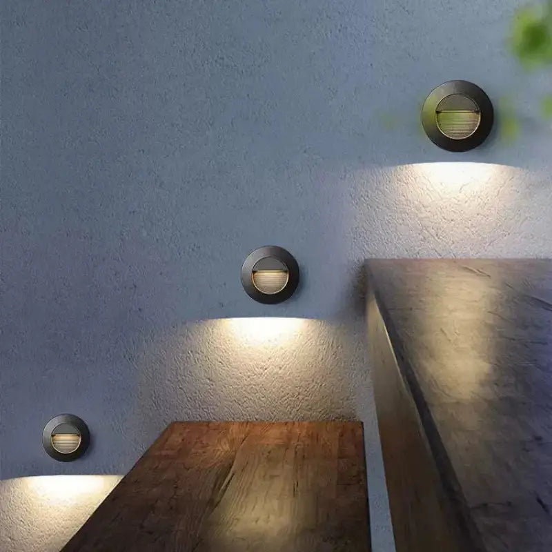 Applique Murale Extérieur En Aluminium De Forme Carré Ou Rond