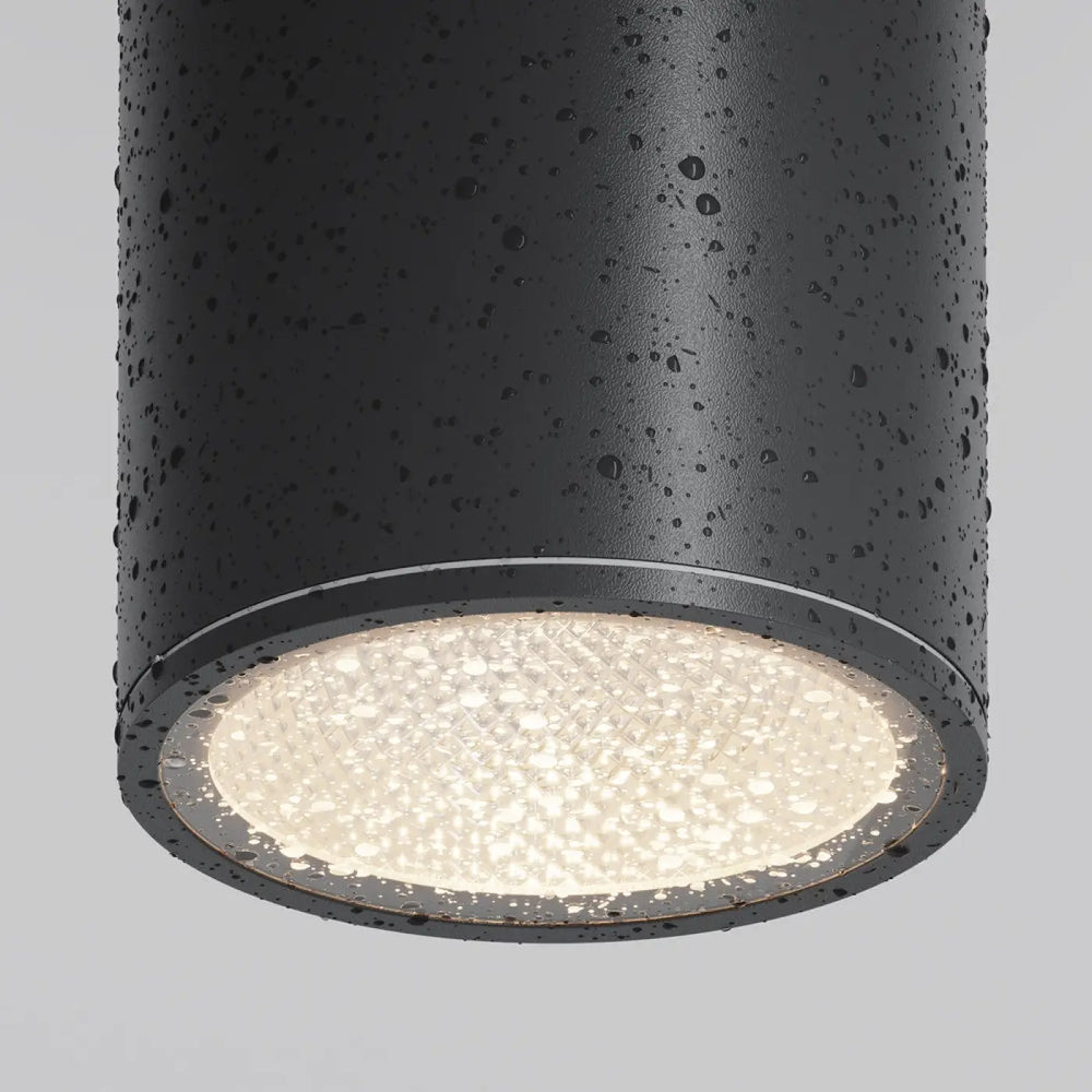 Luminaire extérieur spot extérieur en métal graphite avec finition texturée et protection ip65 diffusant une lumière blanche chaude
