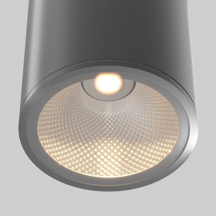 Luminaire extérieur spot extérieur en métal graphite avec verre diffusé texturé et protection ip65 éclairement blanc chaud