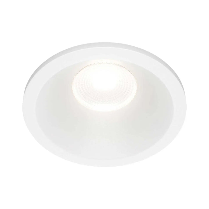 Spot led encastré blanc chaud avec lentille en verre dépoli et design moderne indice ip65 intégré