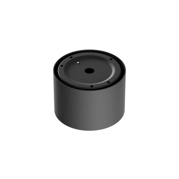 Spot vega led intégrée noir mat cylindrique avec dessus circulaire percé de trous pour éclairage led intégré