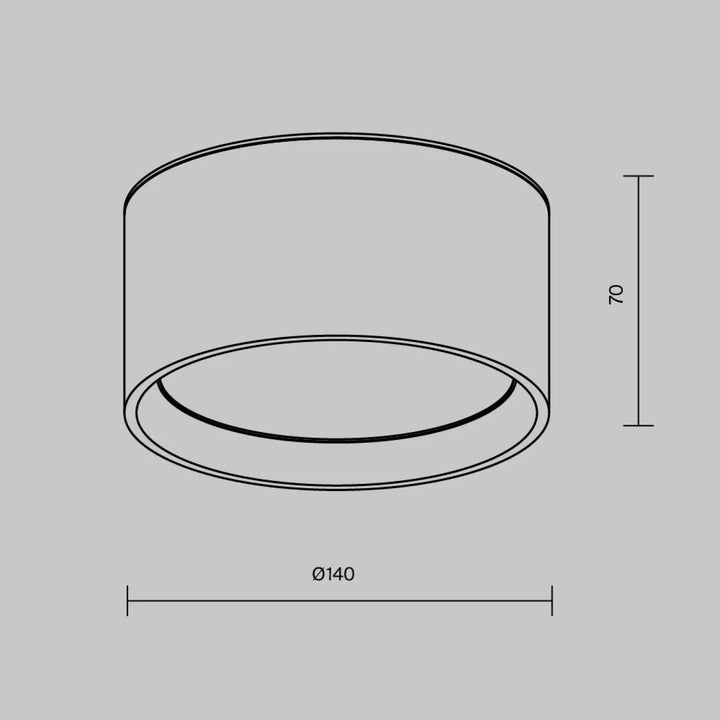 Spot vega led intégrée spot led plafonnier cylindrique 70mm hauteur 140mm diamètre design minimaliste noir