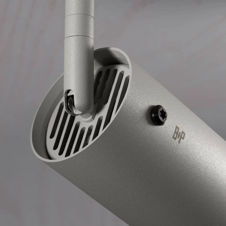 Spot orientable Exhaust à gravure alignée Pierre finition grise, vue 3 #couleur_gris