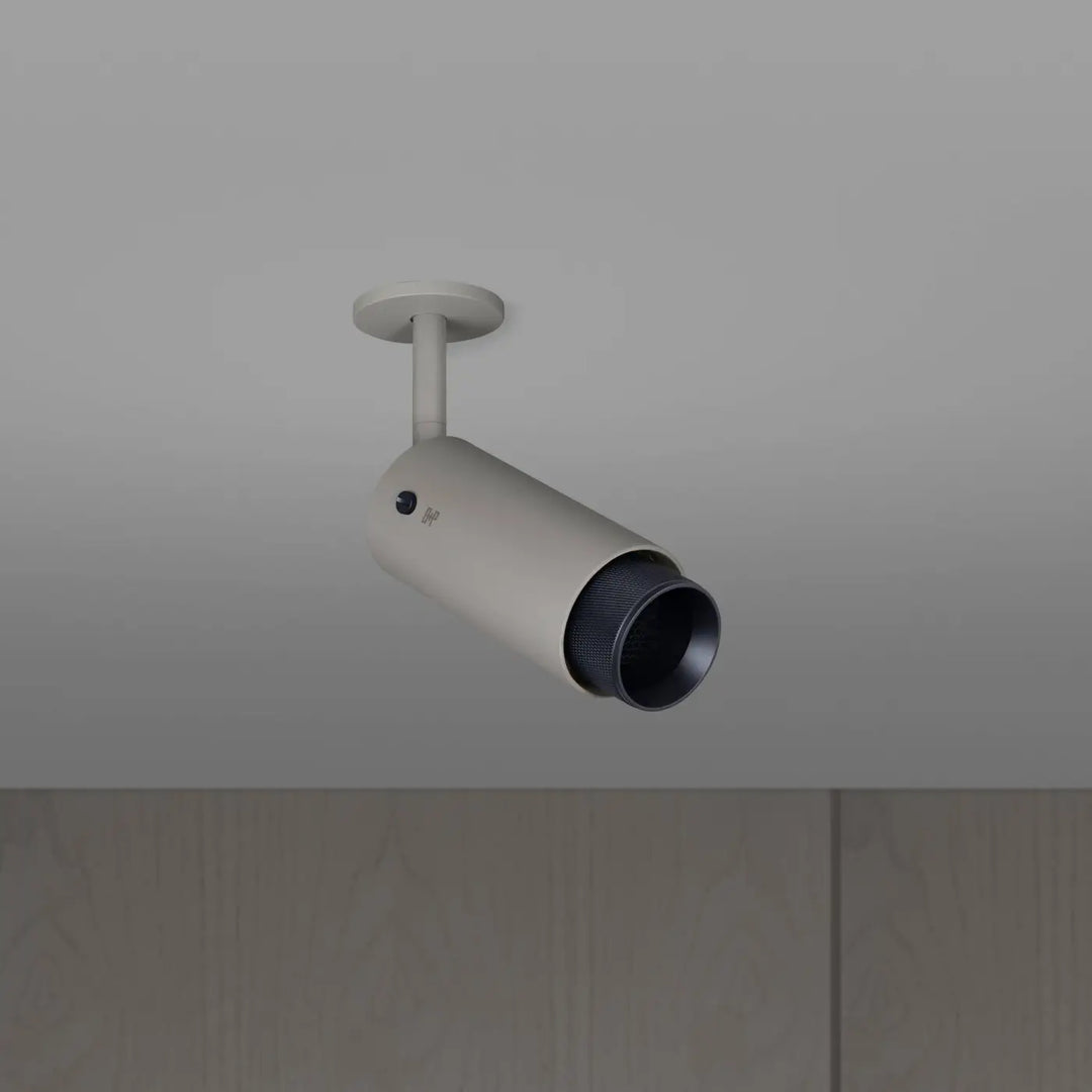 Spot orientable Exhaust à gravure quadrillée Pierre finition noir, vue 2 #couleur_noir