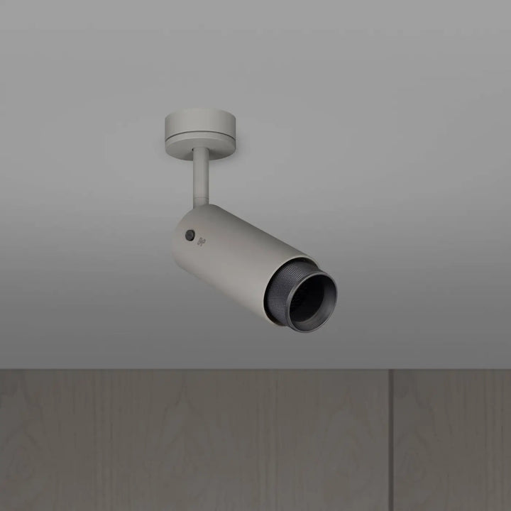 Spot orientable Exhaust à gravure quadrillée Pierre finition bronze fumé, vue 4 #couleur_gris