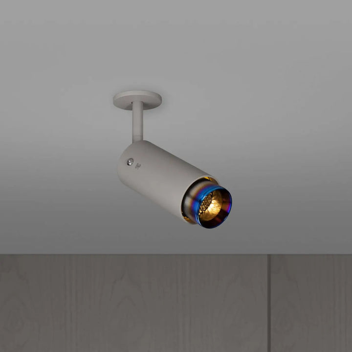 Spot orientable Exhaust à gravure alignée Pierre finition acier brûlé #couleur_multicolore