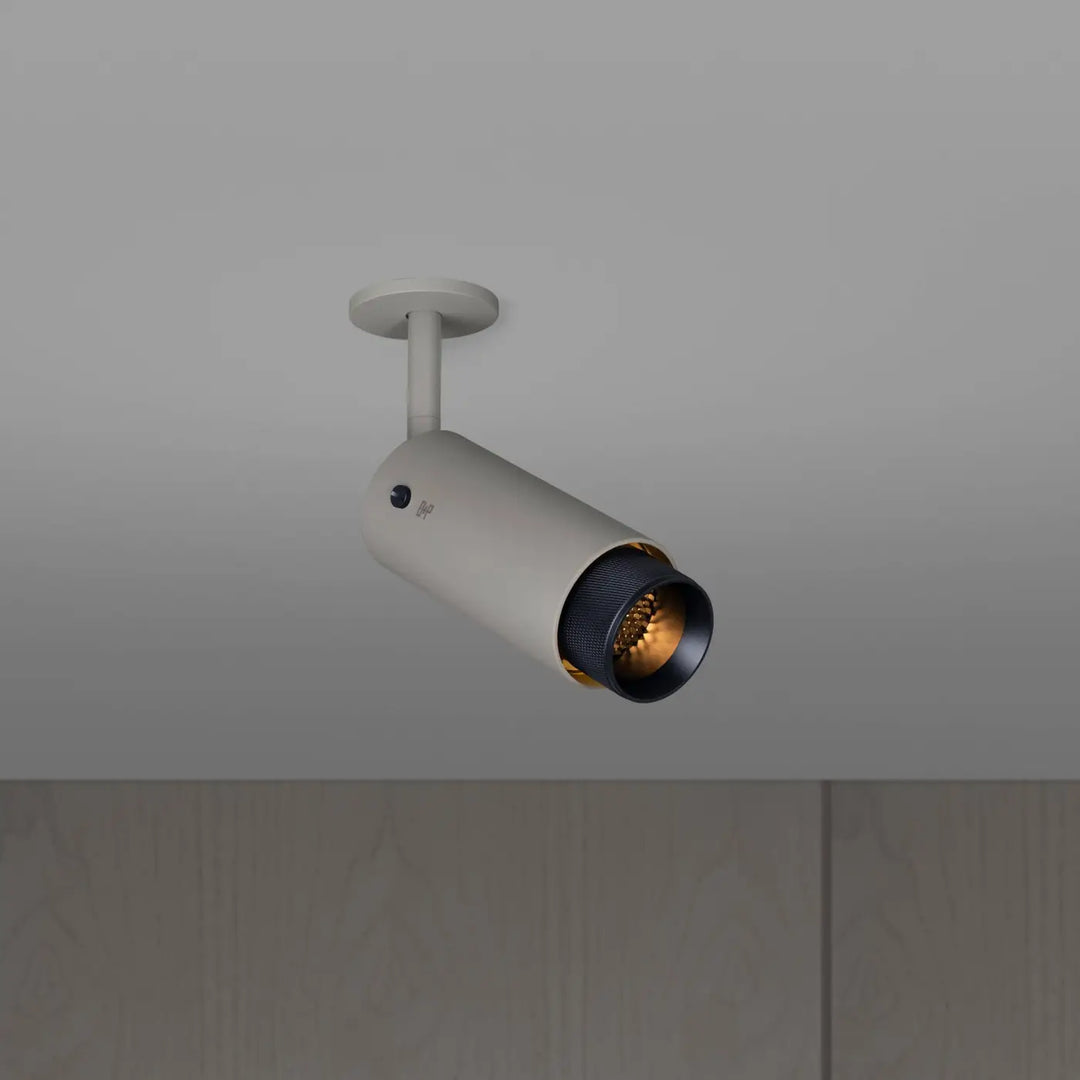 Spot orientable Exhaust à gravure quadrillée Pierre finition noir #couleur_noir