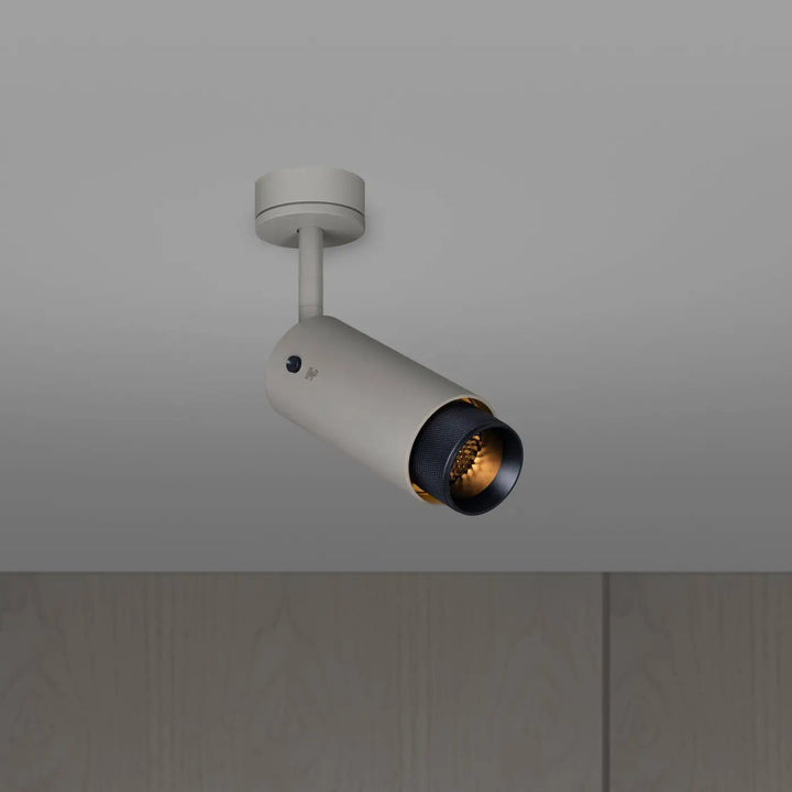 Spot orientable Exhaust à gravure quadrillée Pierre finition noir, vue 3 #couleur_noir