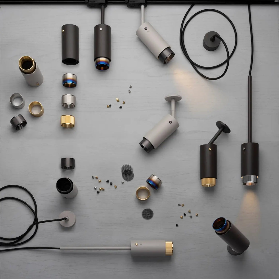 Luminaire Exhaust allumé, vue à plat #couleur_dor