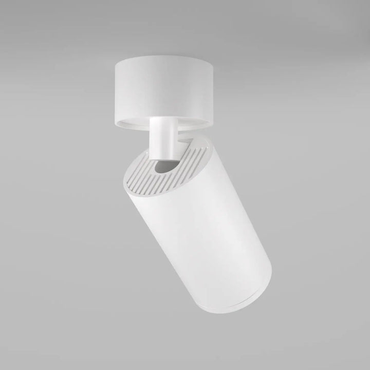 Spot focus focus s orientable d éclairage cylindrique blanc mat avec tête ajustable et fentes de ventilation