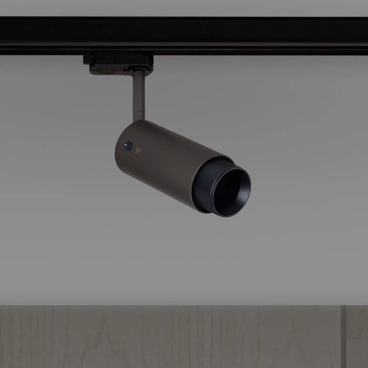 Spot sur rail Exhaust à gravure quadrillée Graphite, finition noire, autre vue #couleur_noir
