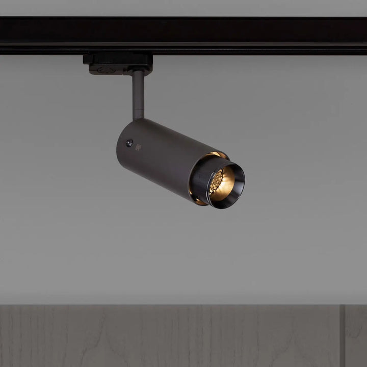 Spot sur rail Exhaust à gravure alignée Graphite, finition grise #couleur_gris