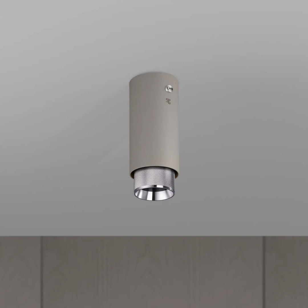 Spot en saillie Exhaust à gravure quadrillée Pierre, détails en acier, autre vue #couleur_argent