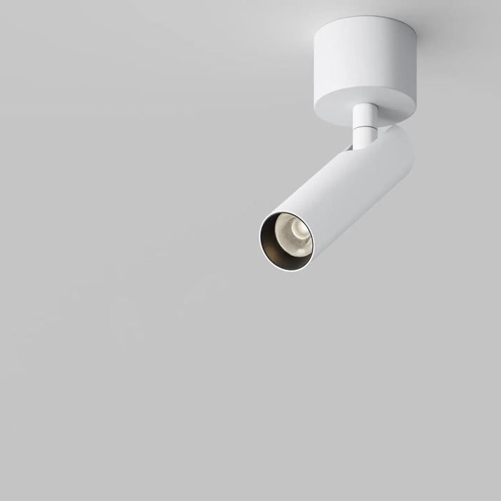 Spot focus t led tube ultra-fin blanc cylindrique avec base ronde et ampoule led visible pour éclairage ciblé