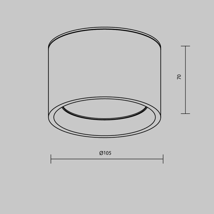 Spot hydra saillie led 70mm haut 105mm diamètre cylindre lumineux avec indice ip44 pour lumière douce minimaliste noire