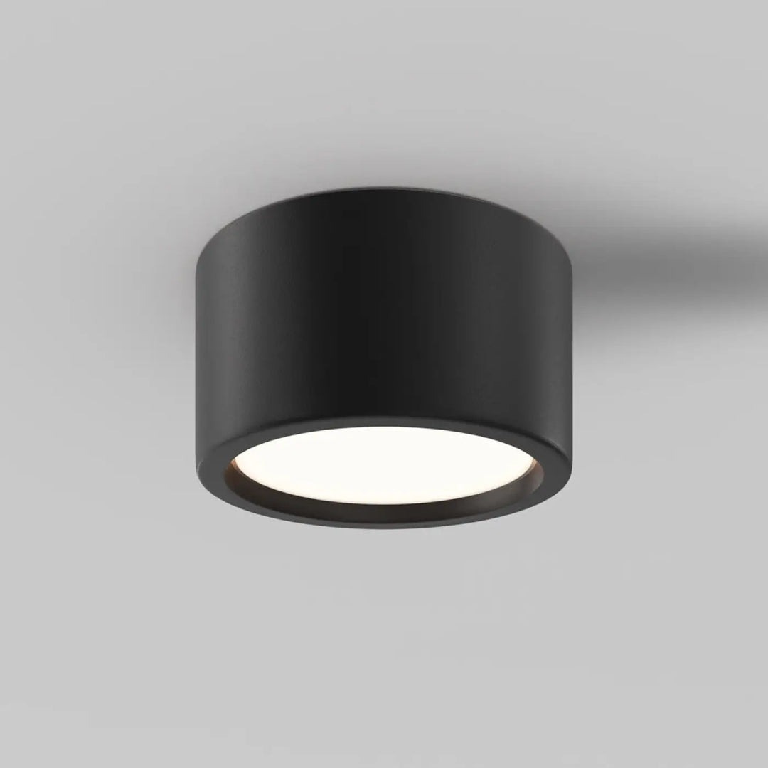 Spot hydra led indice ip44 lumière douce spot encastré cylindrique noir finition mate élégante