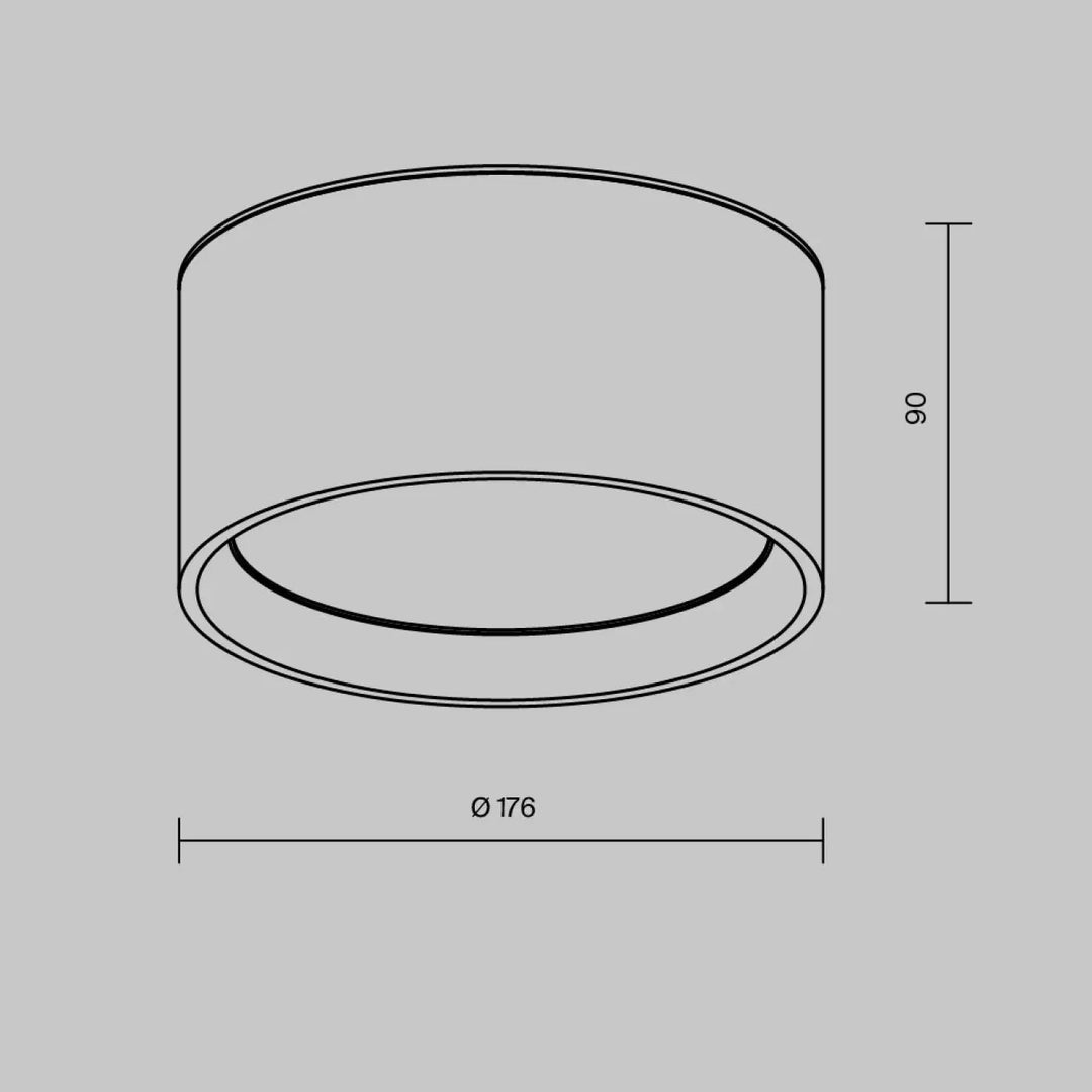 Luminaire spot hydra led indice ip44 avec saillie de 90mm et diamètre 176mm offrant une lumière douce et design minimaliste