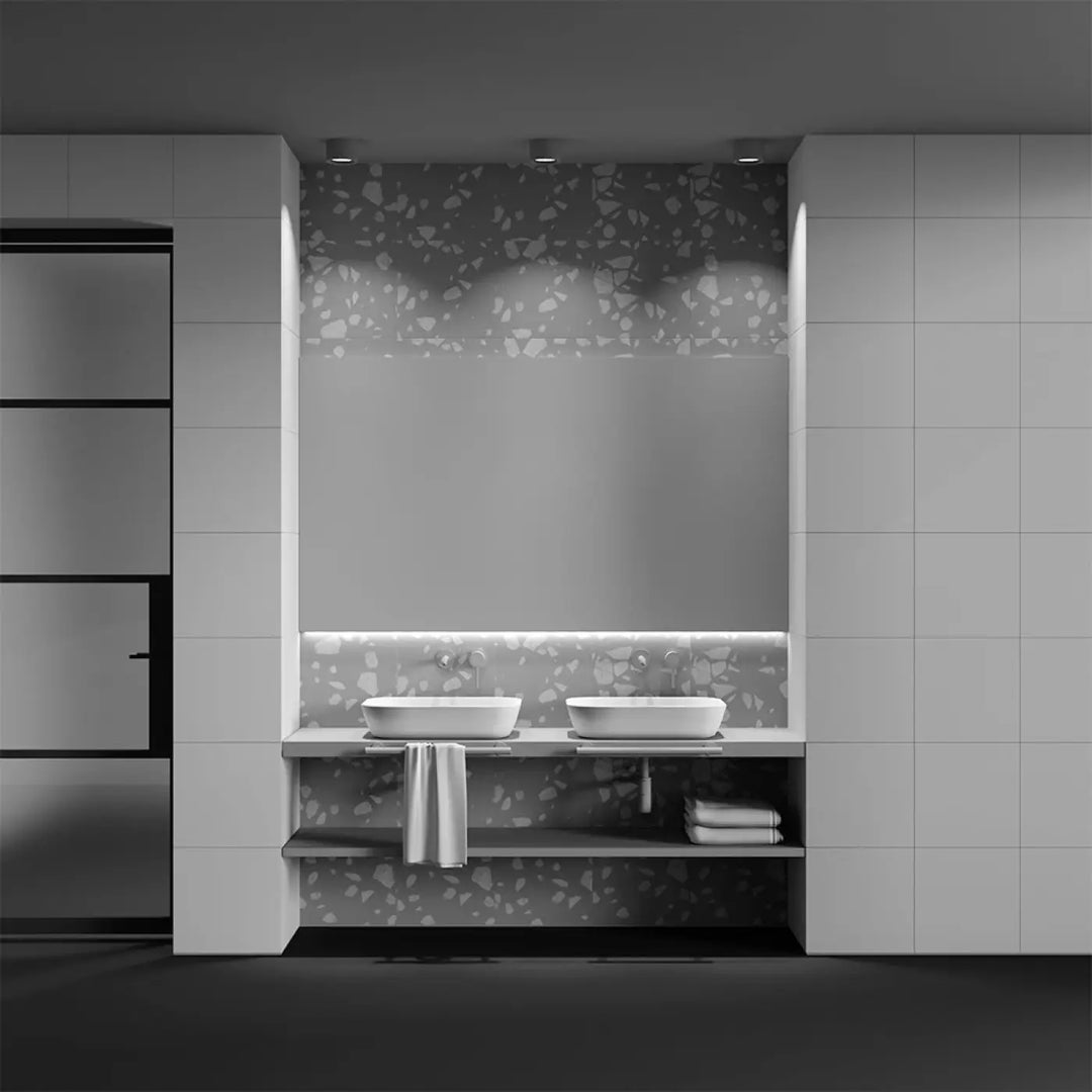 Modern white ceramic vessel sinks spot hydra disque étanche with indice ip44 and saillie hydra led pour lumière douce