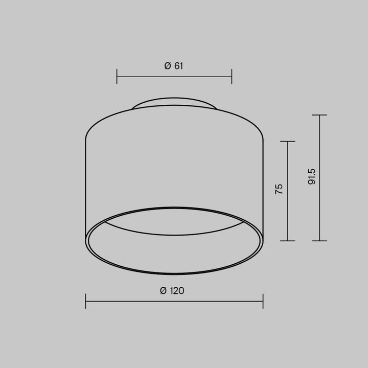 Lampe saillie planet led large cylindre en acier noir avec abat-jour cylindrique mat aux lignes épurées
